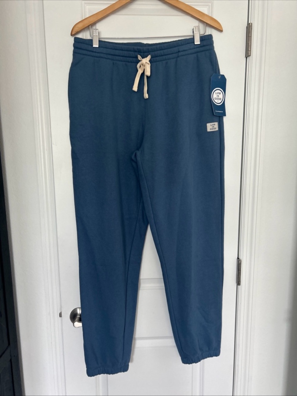 NWT Life is Good Women's Large Blue Sweatpants Joggers